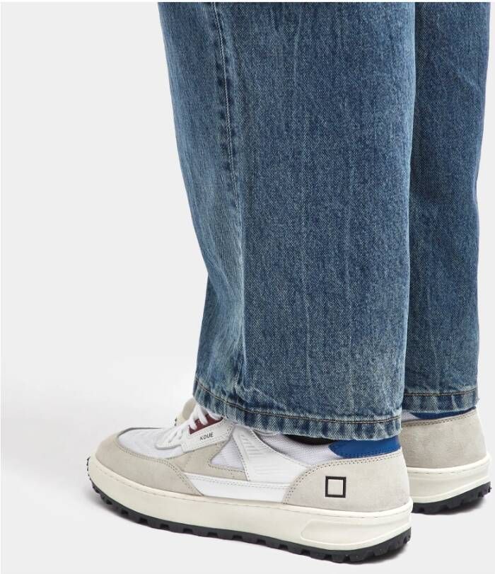 D.a.t.e. Witte Leren en Suède Sneakers White Heren