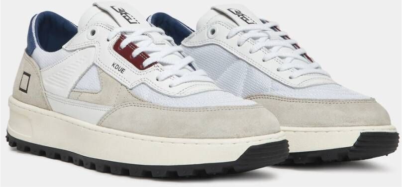 D.a.t.e. Witte Leren en Suède Sneakers White Heren
