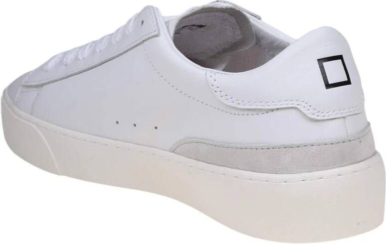 D.a.t.e. Witte leren en suède sneakers White Heren