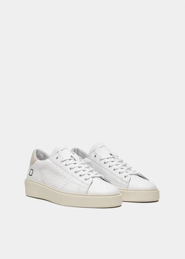 D.a.t.e. Witte Leren Lage Sneaker White Heren