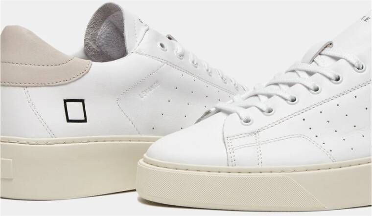 D.a.t.e. Witte Leren Lage Sneaker White Heren