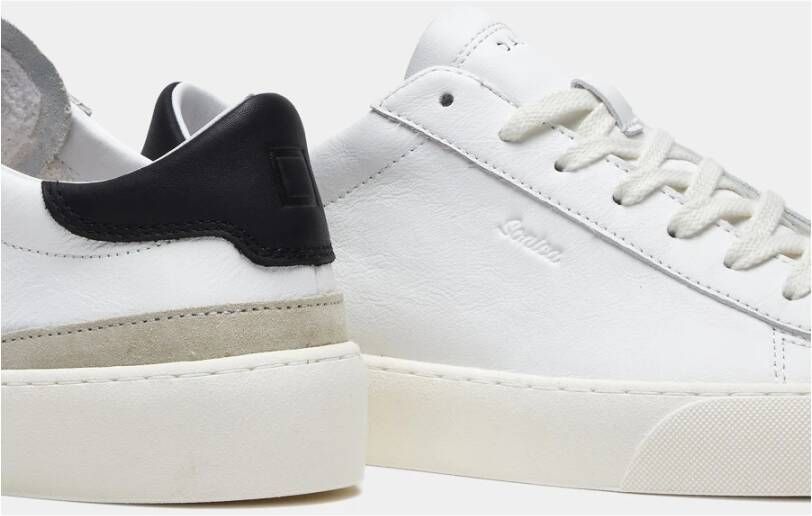 D.a.t.e. Witte Leren Lage Sneakers met Geëmbosseerde Details Wit Heren