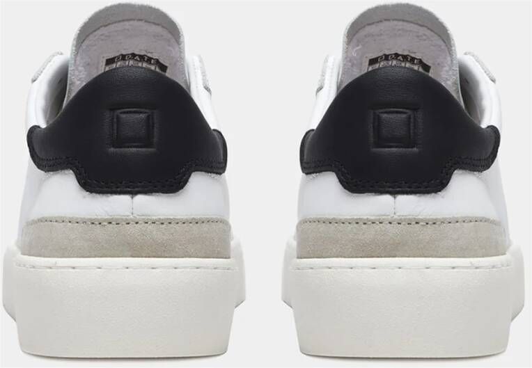 D.a.t.e. Witte Leren Lage Sneakers met Geëmbosseerde Details Wit Heren