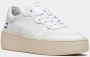D.a.t.e. Witte Leren Lage Sneakers met Geperforeerde Neus White Dames - Thumbnail 3