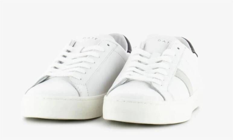 D.a.t.e. Witte leren logo sneakers