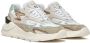 D.a.t.e. Witte leren sneaker met gouden beige en aqua details Multicolor Dames - Thumbnail 3