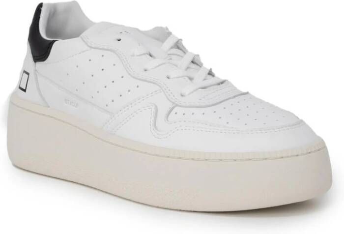 D.a.t.e. Witte leren sneakers