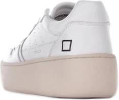D.a.t.e. Witte leren sneakers met geperforeerde details White Dames