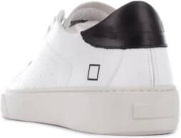 D.a.t.e. Witte leren sneakers met geperforeerde details White Heren