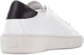 D.a.t.e. Witte leren sneakers met geperforeerde details White Heren