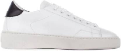 D.a.t.e. Witte leren sneakers met geperforeerde details White Heren