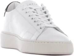 D.a.t.e. Witte leren sneakers met geperforeerde details White Heren