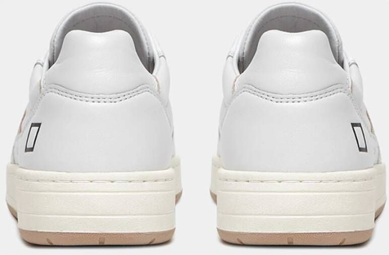 D.a.t.e. Witte Leren Sneakers met Geperforeerde Neus White Dames