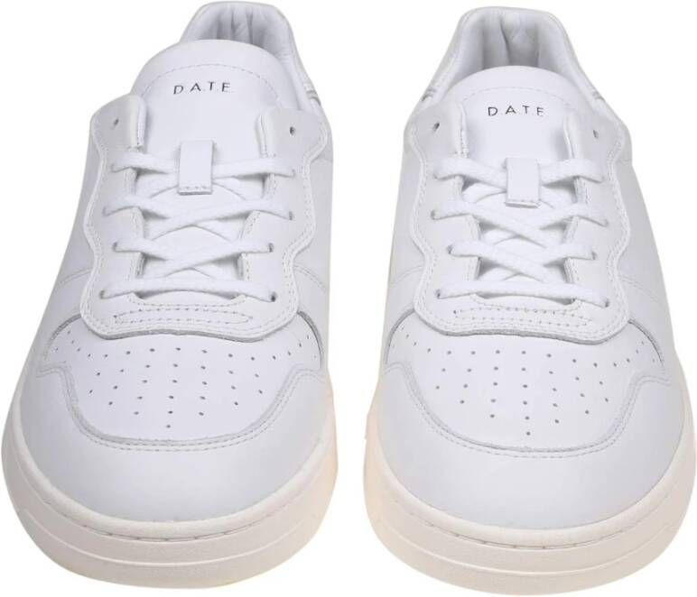 D.a.t.e. Witte Leren Sneakers met Geperforeerde Neus White Heren