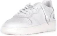 D.a.t.e. Witte leren sneakers met logo