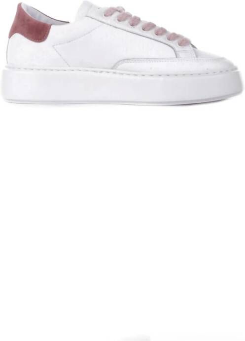 D.a.t.e. Witte Leren Sneakers met Logo White Dames