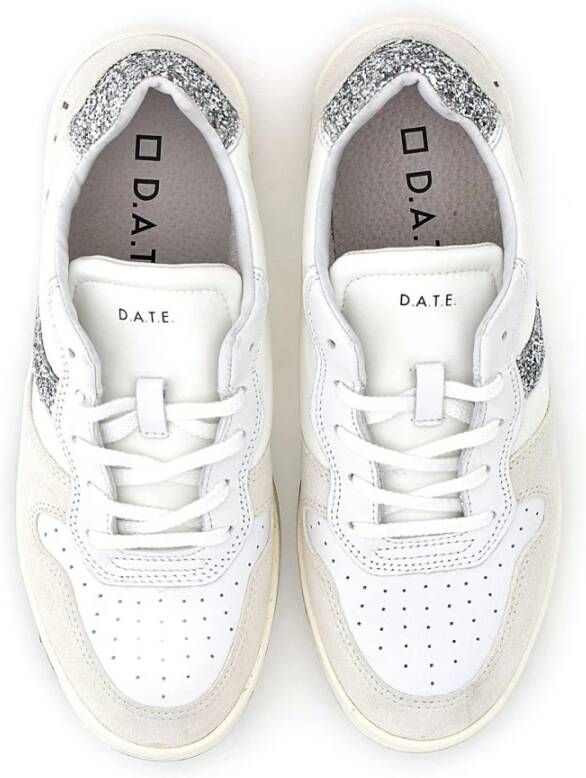 D.a.t.e. Witte Leren Sneakers voor Vrouwen Multicolor Dames