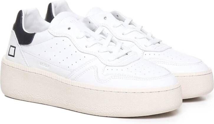 D.a.t.e. Witte Leren Sneakers voor Vrouwen White Dames