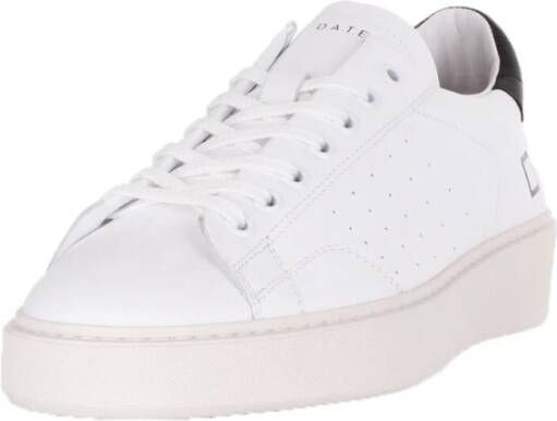 D.a.t.e. Witte Leren Veterschoenen White Heren