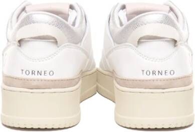 D.a.t.e. Witte Roze Leren Sneakers White Dames