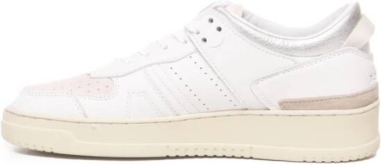 D.a.t.e. Witte Roze Leren Sneakers White Dames