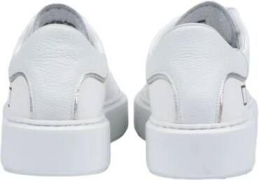 D.a.t.e. Witte Sfera Sneakers met Zilveren Details Wit Dames