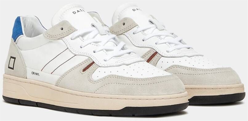 D.a.t.e. Witte Sneakers met Details van Leerachtig Suède White Heren