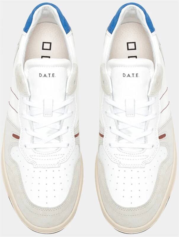 D.a.t.e. Witte Sneakers met Details van Leerachtig Suède White Heren