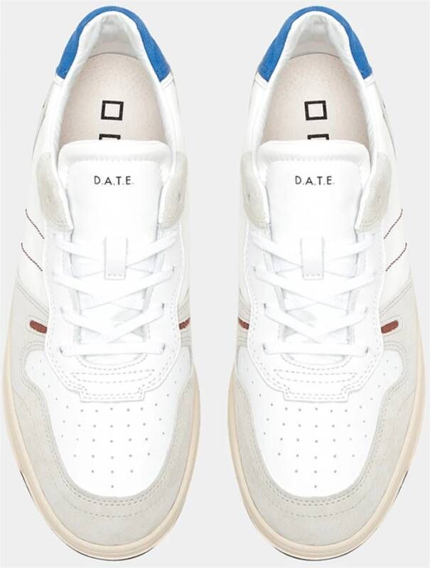 D.a.t.e. Witte Sneakers met Details van Leerachtig Suède White Heren