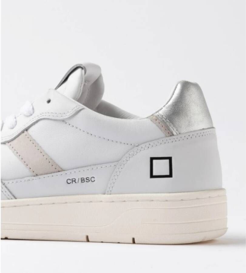 D.a.t.e. Witte Sneakers met Geperforeerde Neuskap