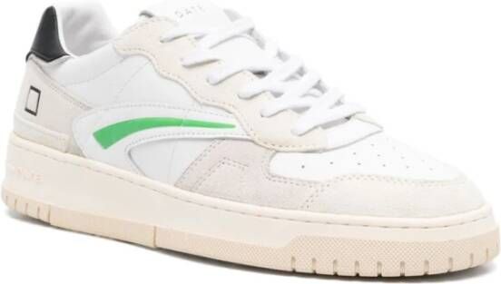 D.a.t.e. Witte Sneakers met Logo Patch White Heren