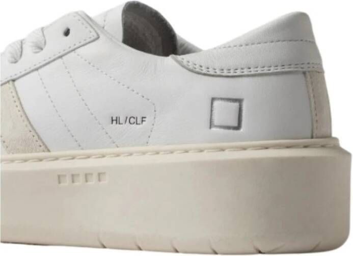 D.a.t.e. Witte Sneakers met Logo Print