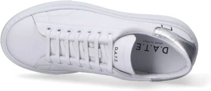 D.a.t.e. Witte Sneakers met Zilveren Patch White Dames