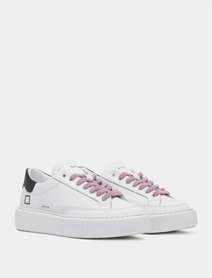 D.a.t.e. Witte Sneakers Streep Stijl White Dames