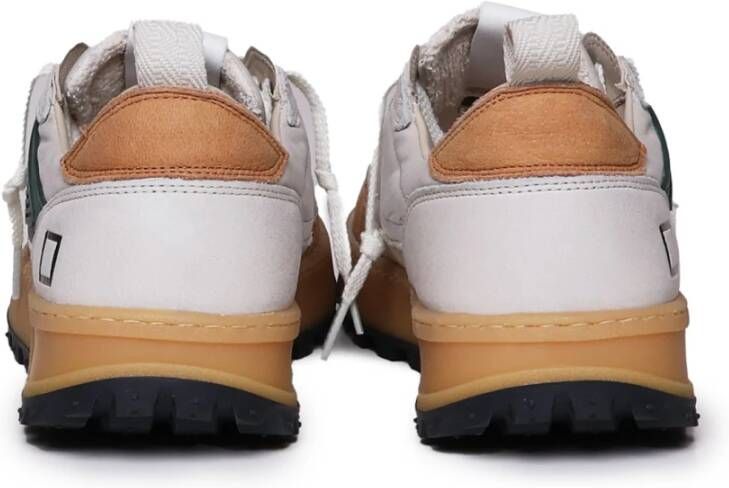 D.a.t.e. Witte Suède Rubber Sneakers Beige Ivoor Multicolor Heren