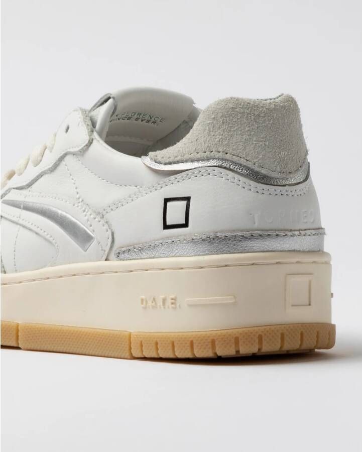 D.a.t.e. Witte Suède Sneakers Comfort Fit