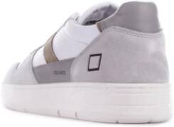D.a.t.e. Witte Suède Sneakers met Geperforeerde Details Multicolor Heren