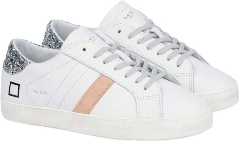 D.a.t.e. Witte Zilveren Paillet Lage Top Sneakers Multicolor Dames