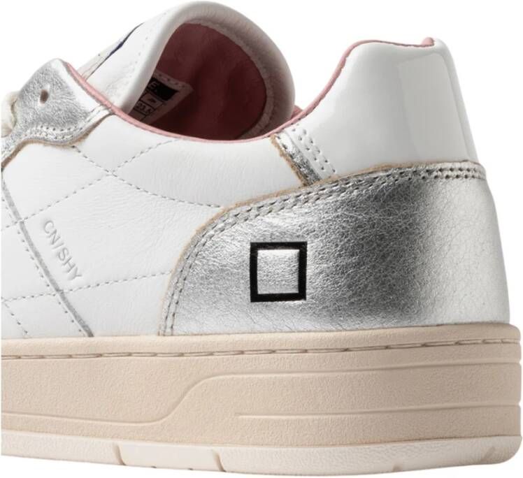D.a.t.e. Zilver Geperforeerde Leren Sneakers