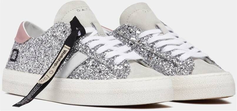 D.a.t.e. Zilver Glitter Lage Sneakers Gray Dames