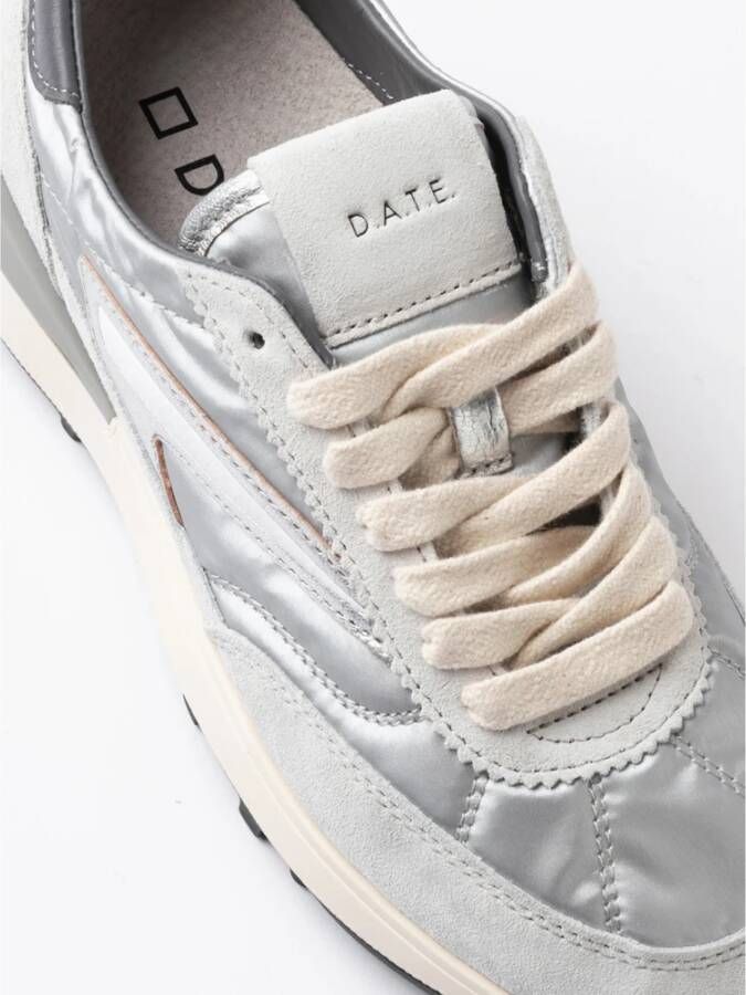 D.a.t.e. Zilveren Gelamineerde Sneakers voor Vrouwen