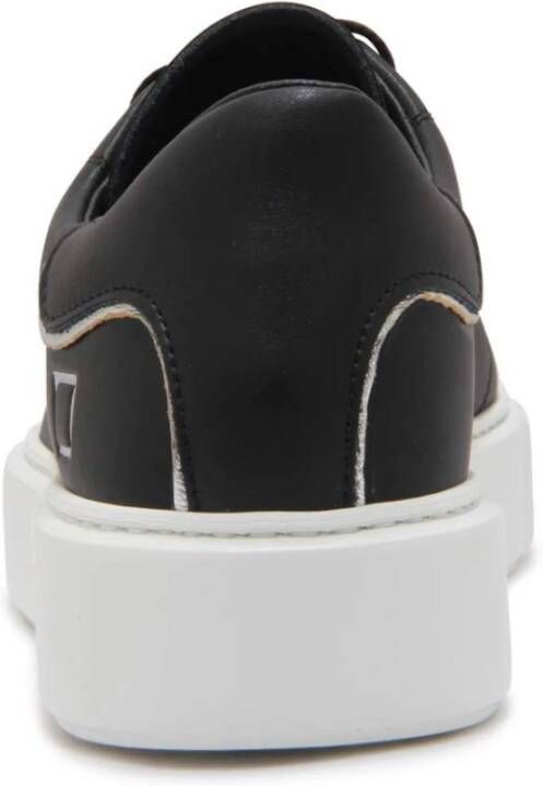 D.a.t.e. Zwarte Kalfsleren Modieuze Schoenen