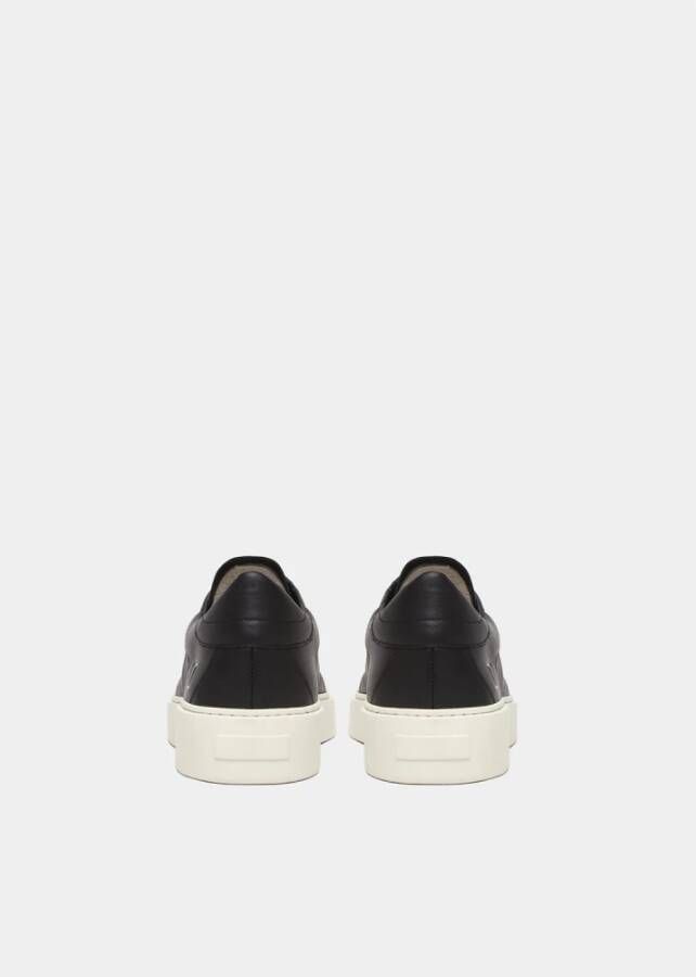 D.a.t.e. Zwarte leren lage sneaker Black Heren