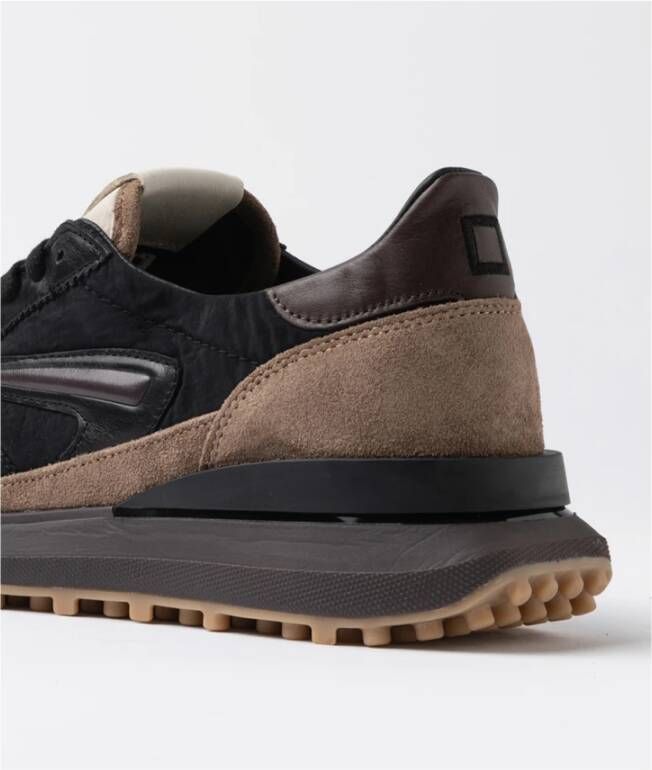 D.a.t.e. Zwarte Nylon Sneakers voor Mannen