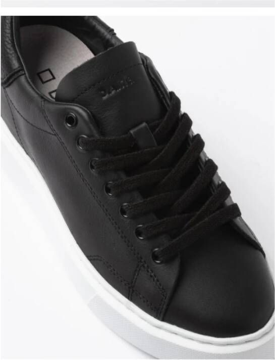 D.a.t.e. Zwarte Sneakers met Glitterinzet