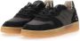 D.a.t.e. Zwarte Leren Sneakers met Logodetail Black Heren - Thumbnail 9