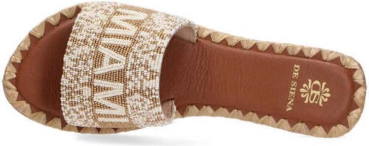 De Siena Marmi Leren Sandalen Brown Dames
