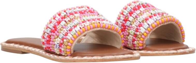 De Siena Oranje Roze Resort Slipper Sandalen Multicolor Dames