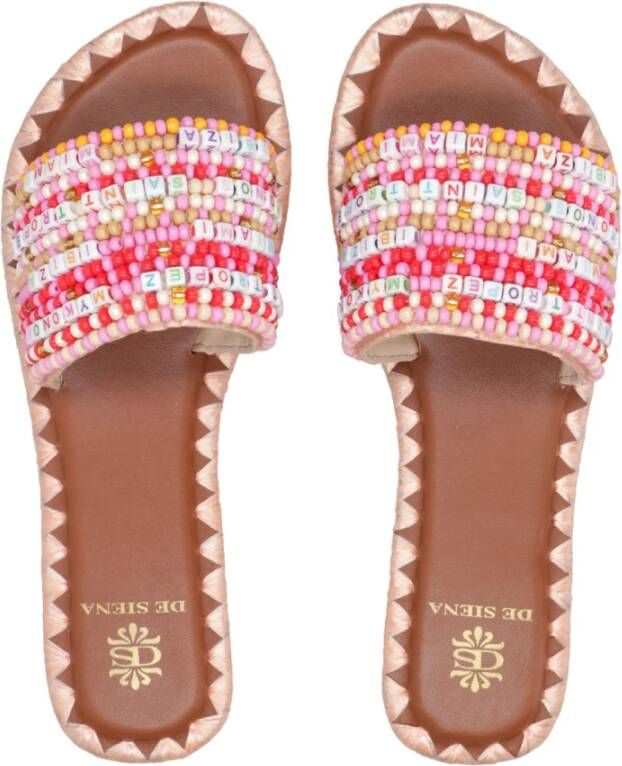 De Siena Oranje Roze Resort Slipper Sandalen Multicolor Dames