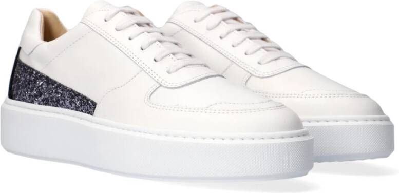 Deabused Witte Glitter Lage Top Sneakers White Dames
